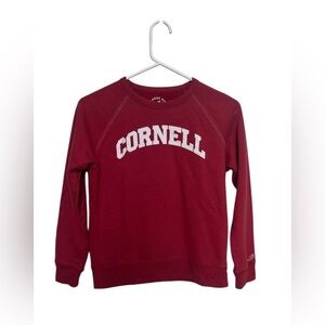 Cornell University Crew Neck Sweatshirt Size Youth Large 10-12 Red/White